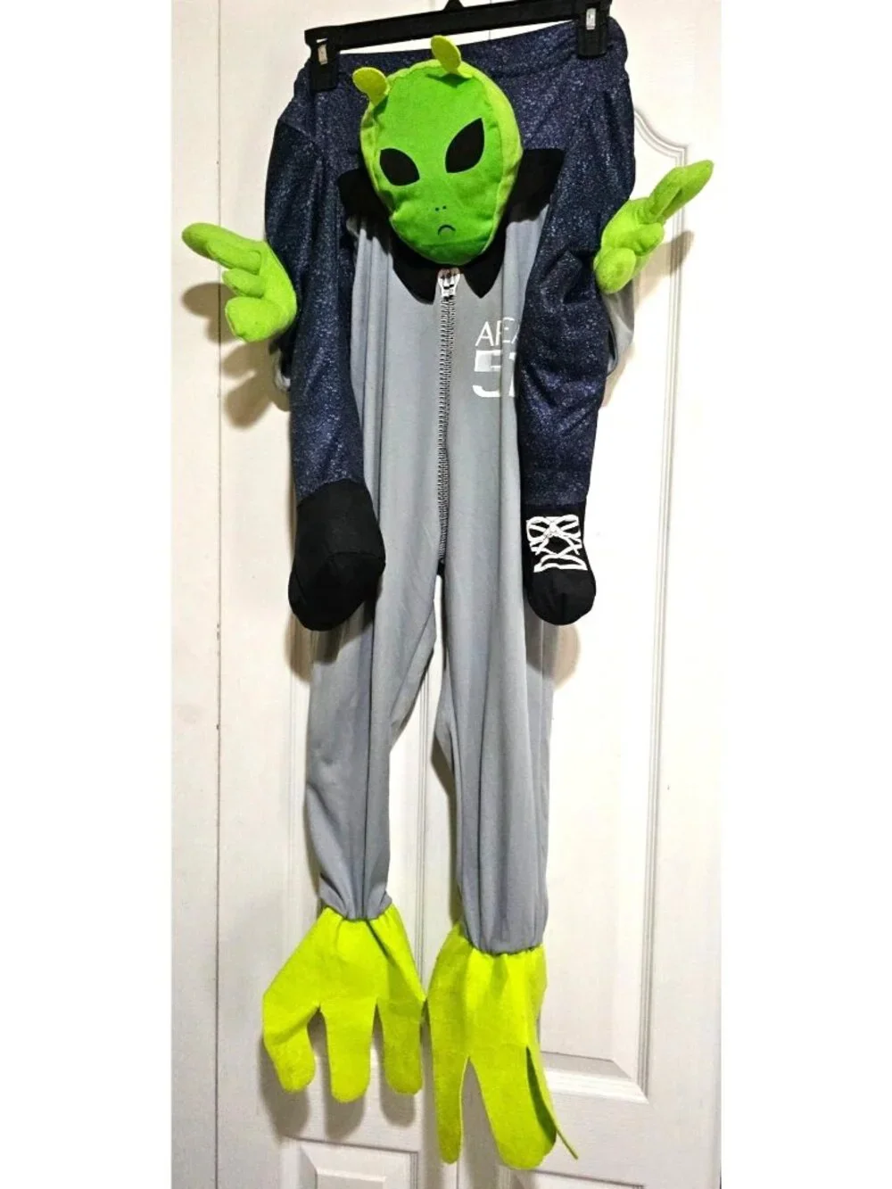 Morph Costume Piggyback Alien Area 51 Halloween Ride On Funny School Kids 6-12